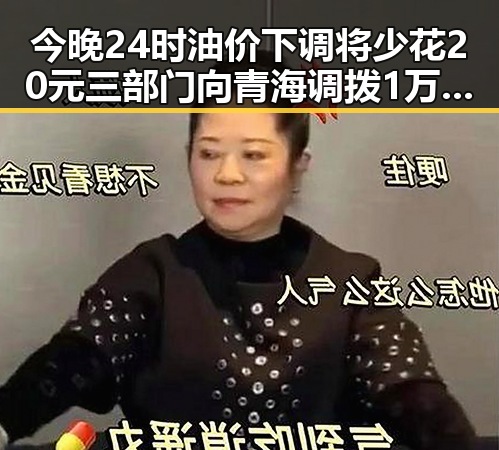 今晚24时油价下调将少花20元 三部门向青海调拨1万件中央救灾物资